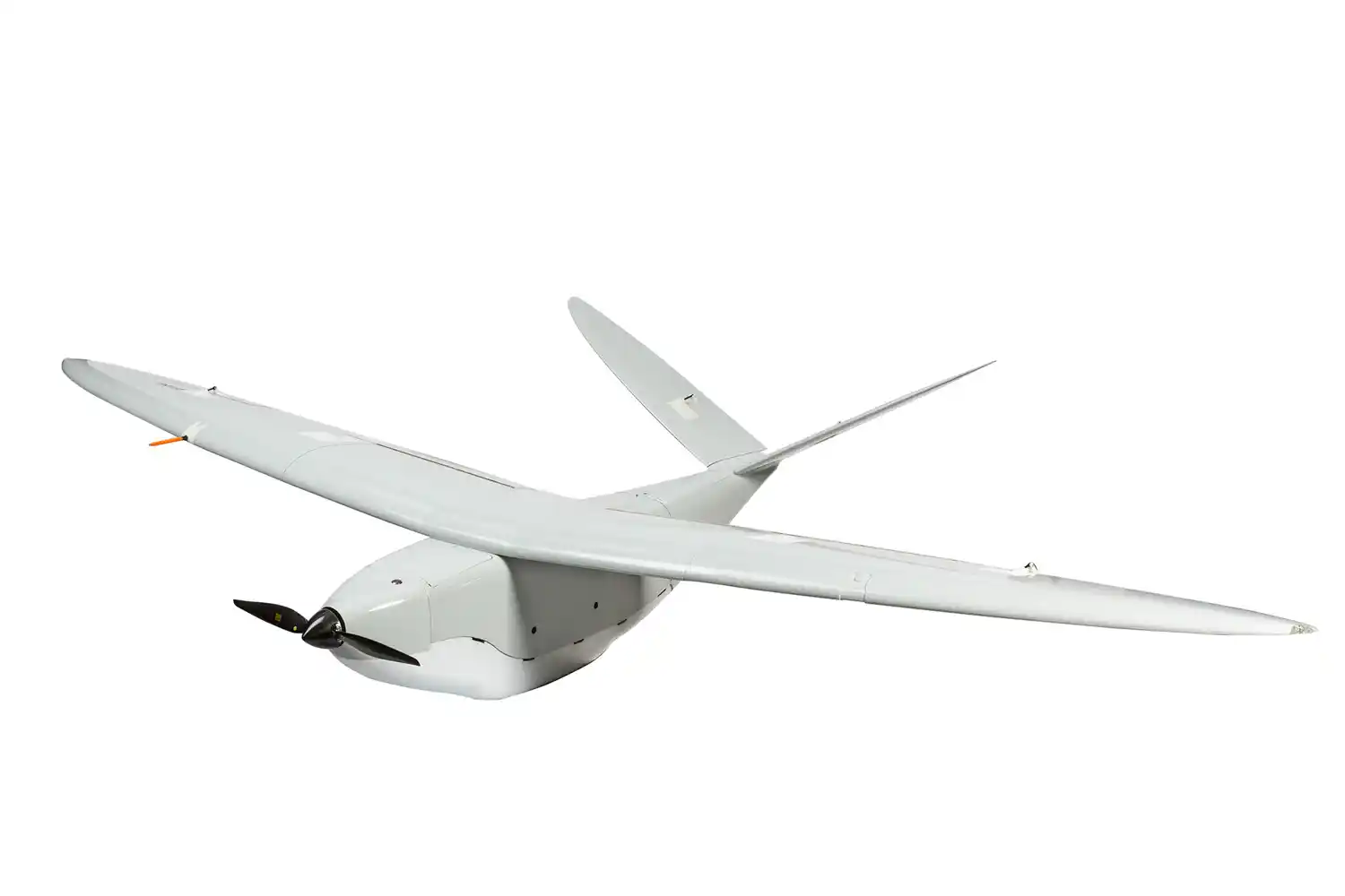 Photographie sur fond blanc d'un drone pour la communication d'entreprise industrielle